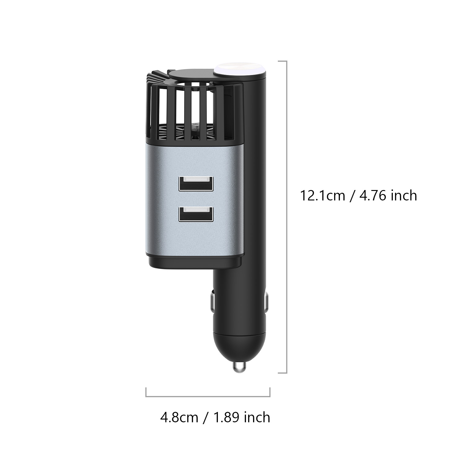 compact car charger air purifier