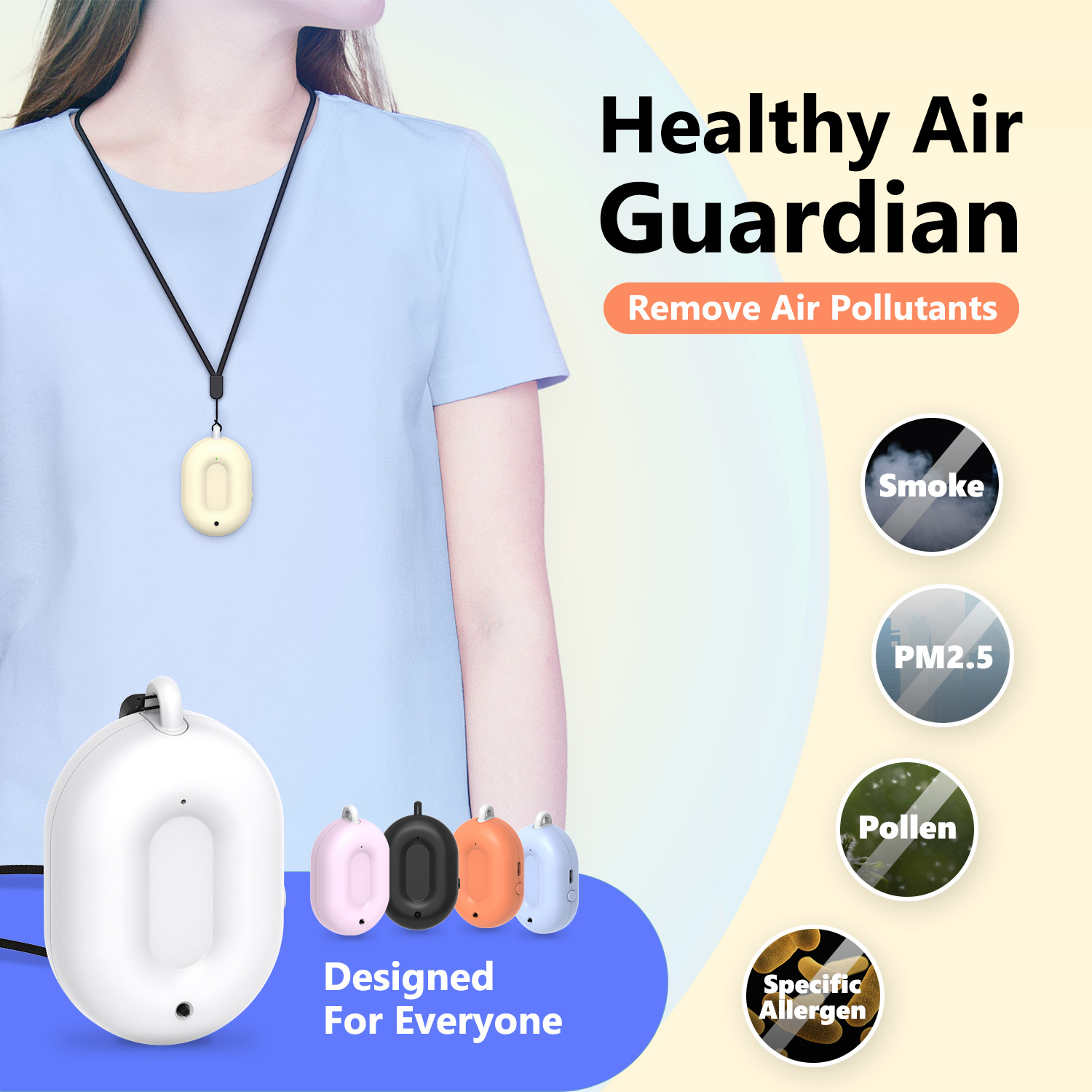 personal air purifier necklace