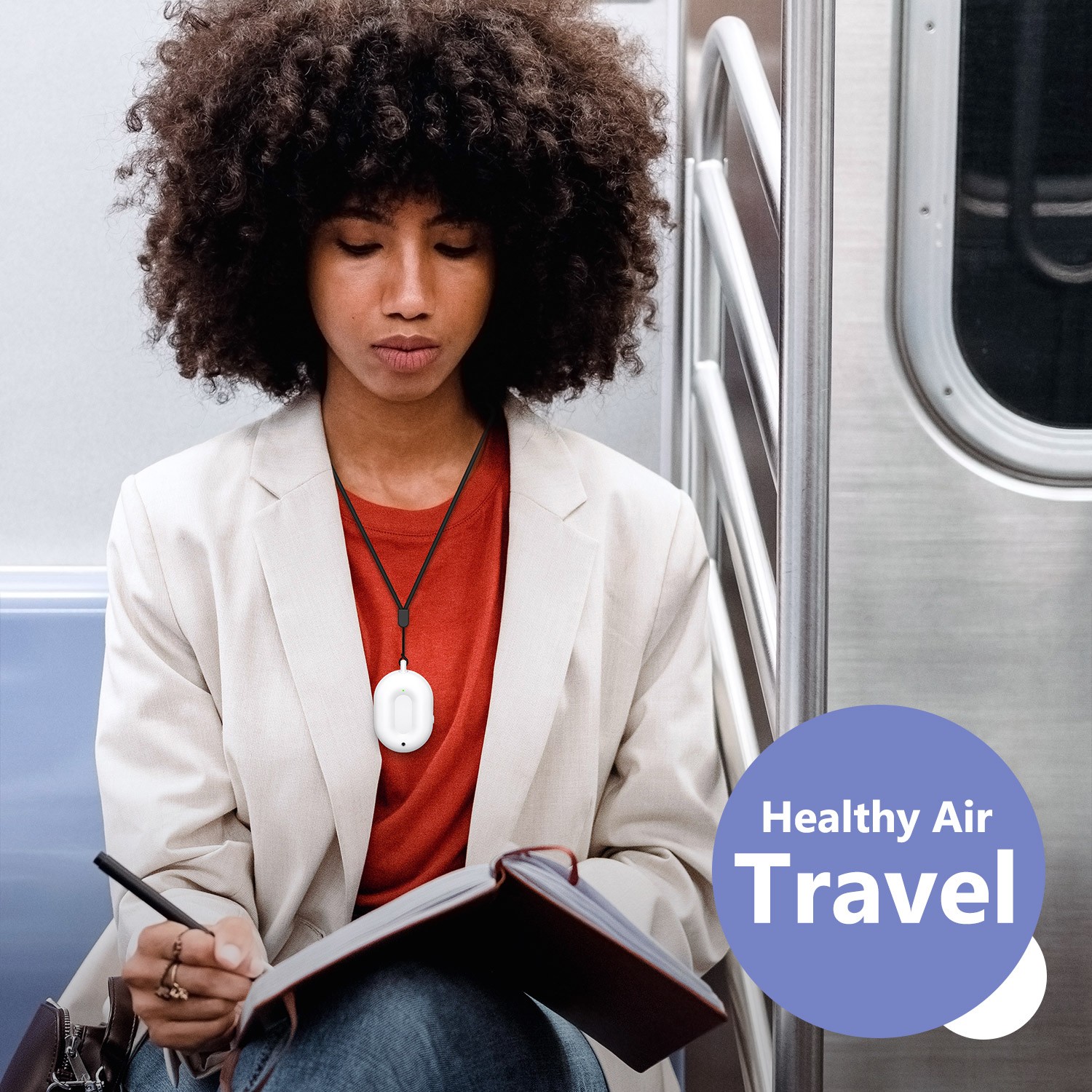 pendant air purifier at bus train subway underground metro