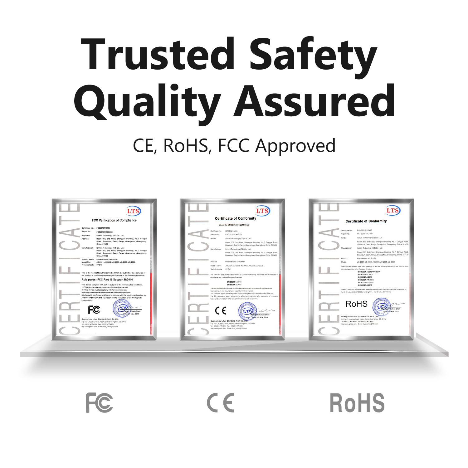 ce rohs fcc patent wearable personal air purifier necklace