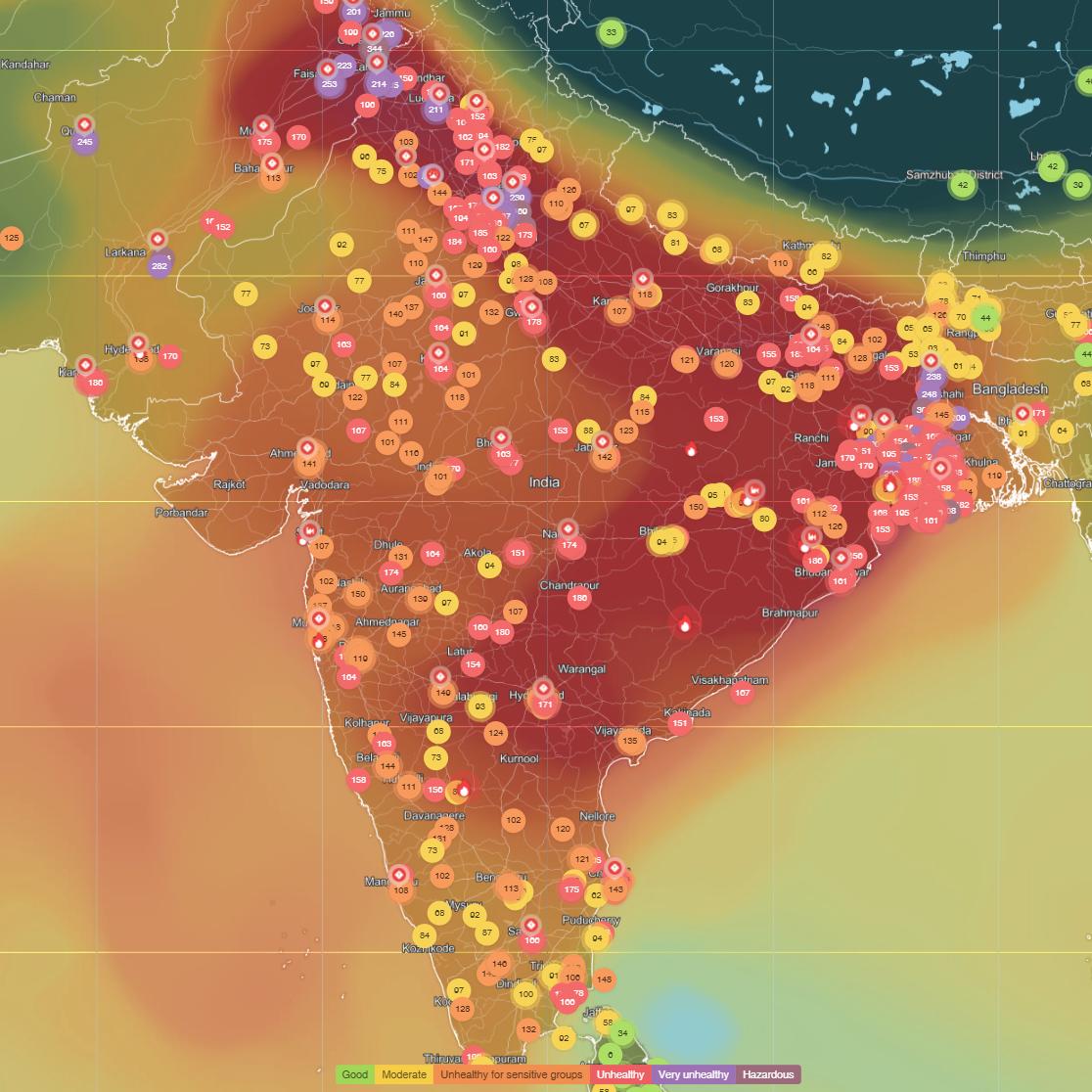 India Air Pollution, New Delhi, Mumbai